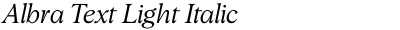 Albra Text Light Italic